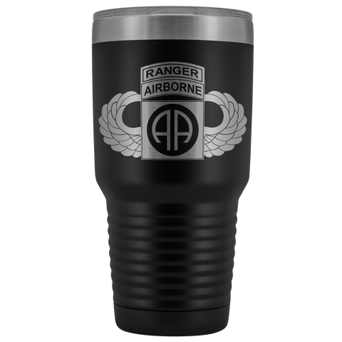 82ND AIRBORNE DIVISION 30OZ TABBED WINGED TUMBLER Tumblers Black Upper Tier Development