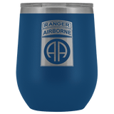 82ND AIRBORNE DIVISION TABBED WINE TUMBLER Wine Tumbler Blue Upper Tier Development
