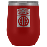 82ND AIRBORNE DIVISION TABBED WINE TUMBLER Wine Tumbler Red Upper Tier Development