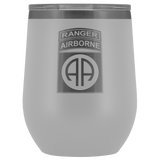 82ND AIRBORNE DIVISION TABBED WINE TUMBLER Wine Tumbler White Upper Tier Development