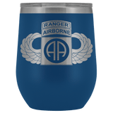 82ND AIRBORNE DIVISION TABBED WINGED WINE TUMBLER Wine Tumbler Blue Upper Tier Development