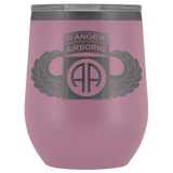82ND AIRBORNE DIVISION TABBED WINGED WINE TUMBLER Wine Tumbler Light Purple Upper Tier Development