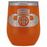 82ND AIRBORNE DIVISION TABBED WINGED WINE TUMBLER Wine Tumbler Orange Upper Tier Development