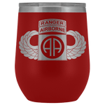 82ND AIRBORNE DIVISION TABBED WINGED WINE TUMBLER Wine Tumbler Red Upper Tier Development