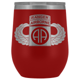 82ND AIRBORNE DIVISION TABBED WINGED WINE TUMBLER Wine Tumbler Red Upper Tier Development