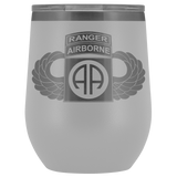 82ND AIRBORNE DIVISION TABBED WINGED WINE TUMBLER Wine Tumbler White Upper Tier Development