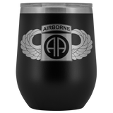 82ND AIRBORNE DIVISION WINGED WINE TUMBLER Wine Tumbler Black Upper Tier Development