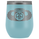 82ND AIRBORNE DIVISION WINGED WINE TUMBLER Wine Tumbler Light Blue Upper Tier Development