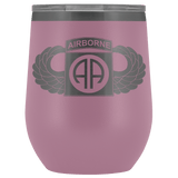 82ND AIRBORNE DIVISION WINGED WINE TUMBLER Wine Tumbler Light Purple Upper Tier Development