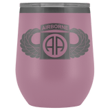 82ND AIRBORNE DIVISION WINGED WINE TUMBLER Wine Tumbler Light Purple Upper Tier Development