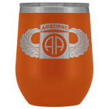 82ND AIRBORNE DIVISION WINGED WINE TUMBLER Wine Tumbler Orange Upper Tier Development