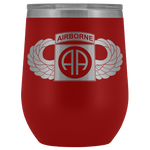 82ND AIRBORNE DIVISION WINGED WINE TUMBLER Wine Tumbler Red Upper Tier Development