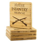 HOUSE INFANTRY BAMBOO COASTERS Coasters Bamboo Coaster - 4pc Upper Tier Development