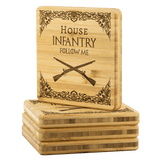 HOUSE INFANTRY BAMBOO COASTERS V2 Coasters Bamboo Coaster - 4pc Upper Tier Development
