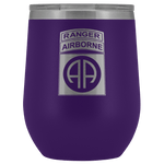 82ND AIRBORNE DIVISION TABBED WINE TUMBLER Wine Tumbler Purple Upper Tier Development