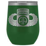 82ND AIRBORNE DIVISION TABBED WINGED WINE TUMBLER Wine Tumbler Green Upper Tier Development