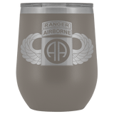 82ND AIRBORNE DIVISION TABBED WINGED WINE TUMBLER Wine Tumbler Pewter Upper Tier Development