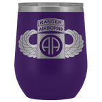 82ND AIRBORNE DIVISION TABBED WINGED WINE TUMBLER Wine Tumbler Purple Upper Tier Development