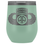 82ND AIRBORNE DIVISION TABBED WINGED WINE TUMBLER Wine Tumbler Teal Upper Tier Development