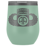 82ND AIRBORNE DIVISION TABBED WINGED WINE TUMBLER Wine Tumbler Teal Upper Tier Development