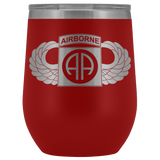 82ND AIRBORNE DIVISION WINGED WINE TUMBLER Wine Tumbler Red Upper Tier Development