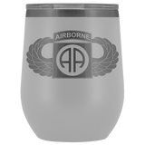 82ND AIRBORNE DIVISION WINGED WINE TUMBLER Wine Tumbler White Upper Tier Development