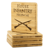 HOUSE INFANTRY BAMBOO COASTERS Coasters Bamboo Coaster - 4pc Upper Tier Development